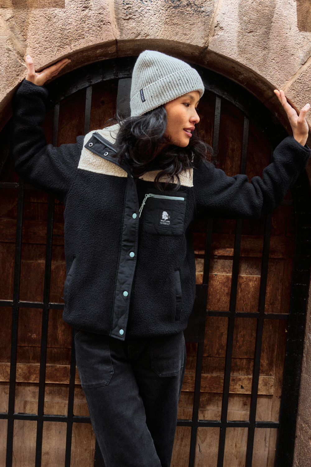 Polar Tambo Reciclado Negro Mujer