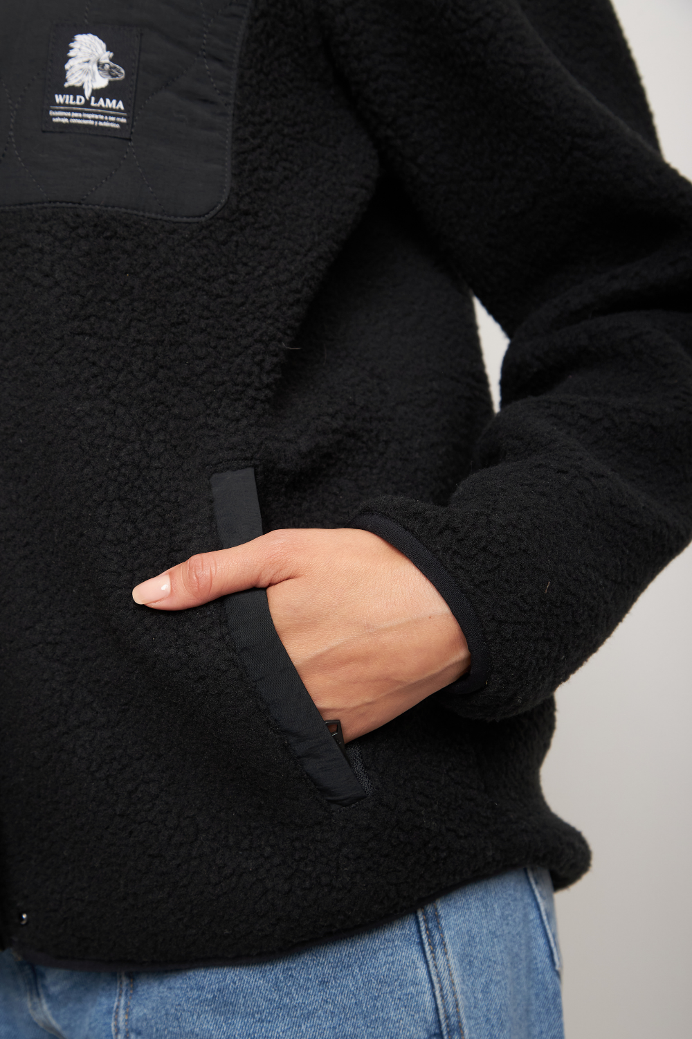 Polar Tambo Reciclado Negro Mujer