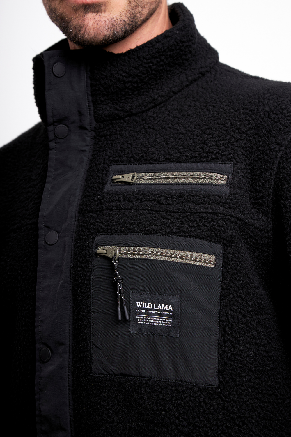 Polar Tambo Reciclado Negro Hombre