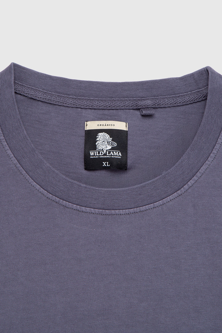 Polera Bat Orgánica Azul Hombre