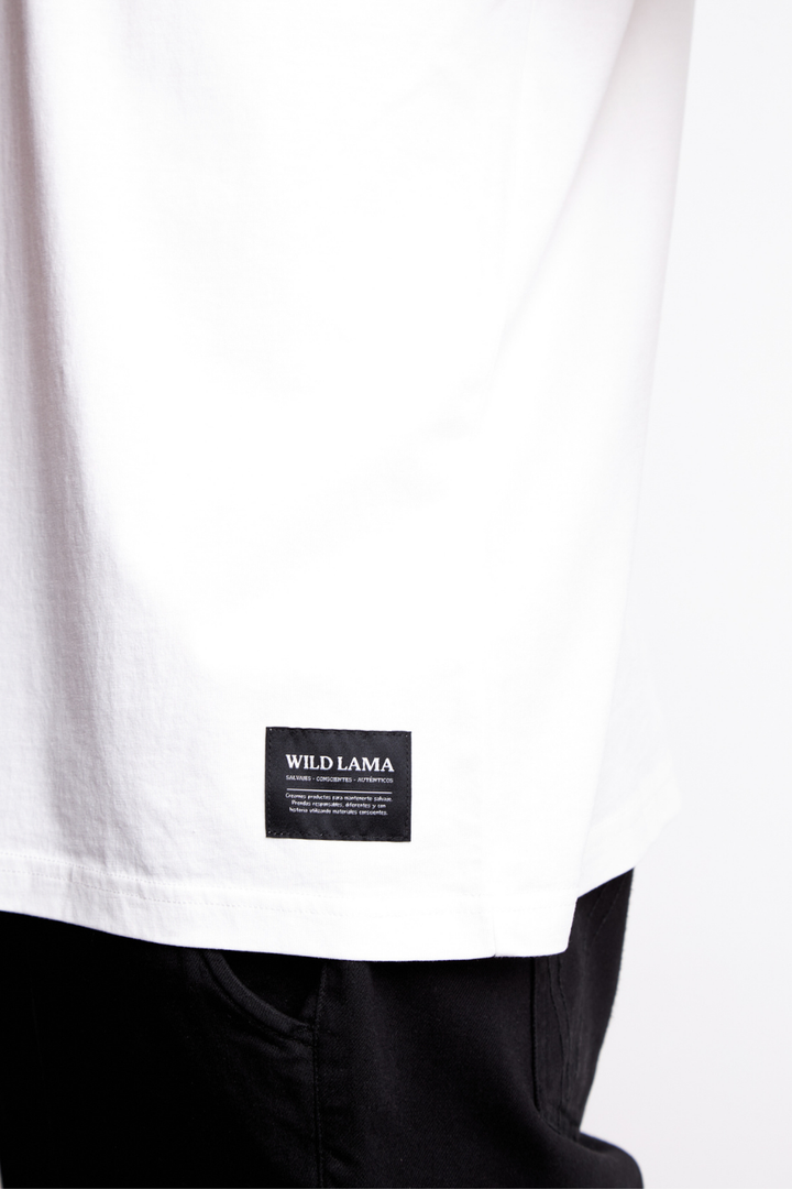 Polera Bat Orgánica Blanca Hombre