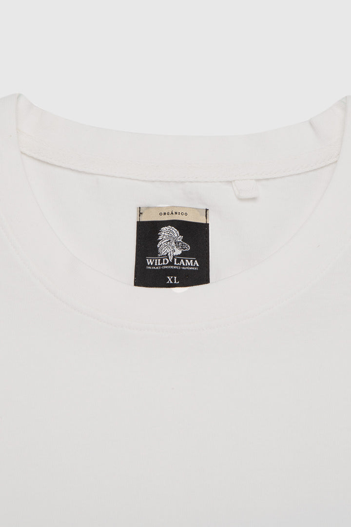 Polera Bat Orgánica Blanca Hombre