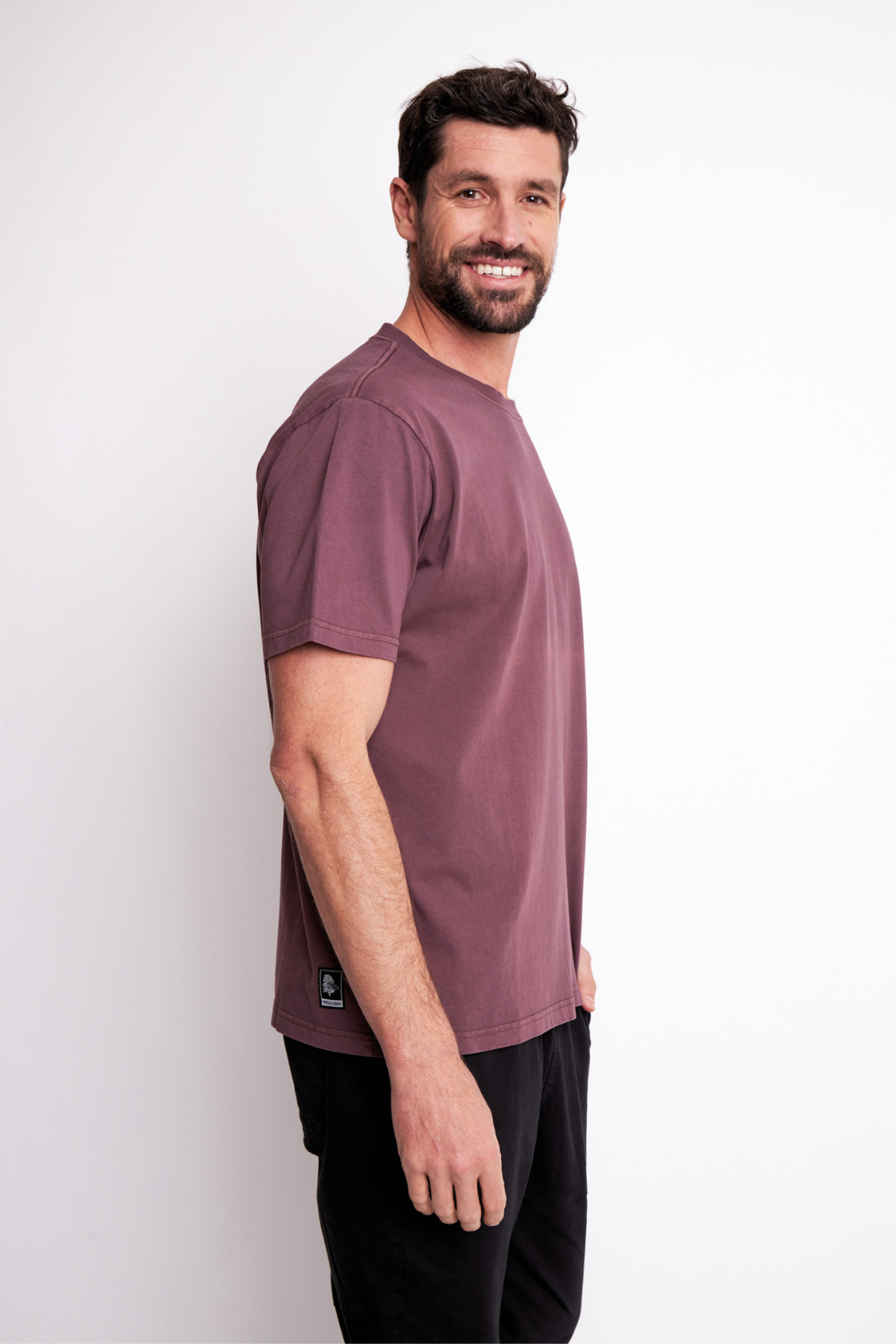Polera Bat Orgánica Burdeo Hombre
