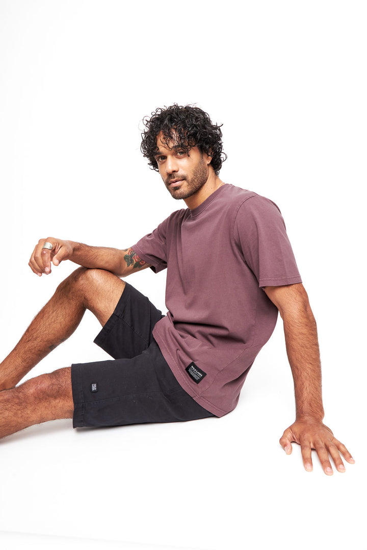 Polera Bat Orgánica Burdeo Hombre