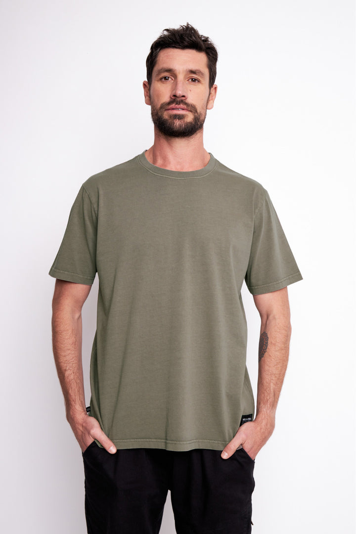 Polera Bat Orgánica Verde Hombre