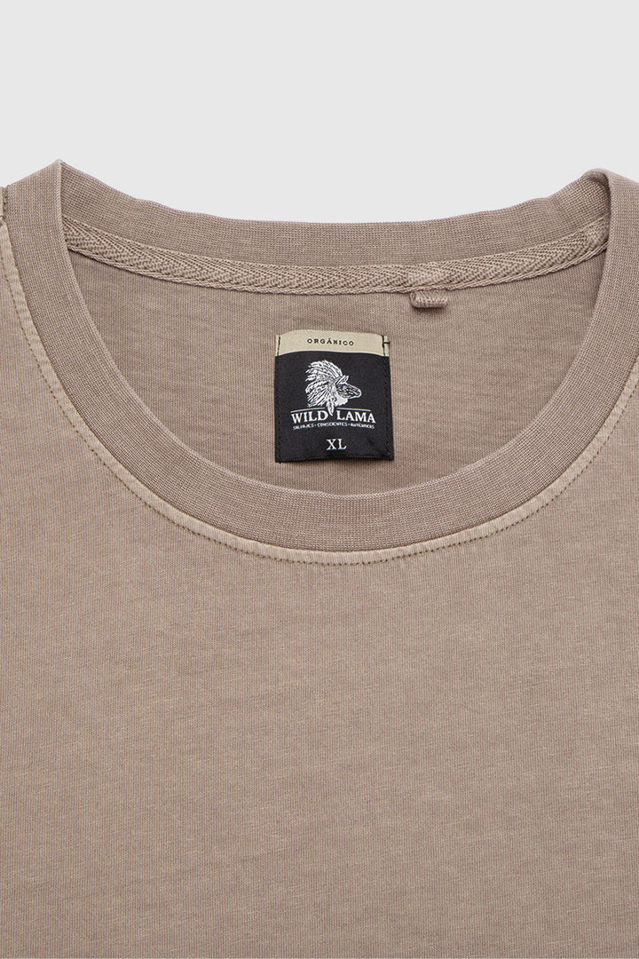 Polera Bat Orgánica Café Hombre
