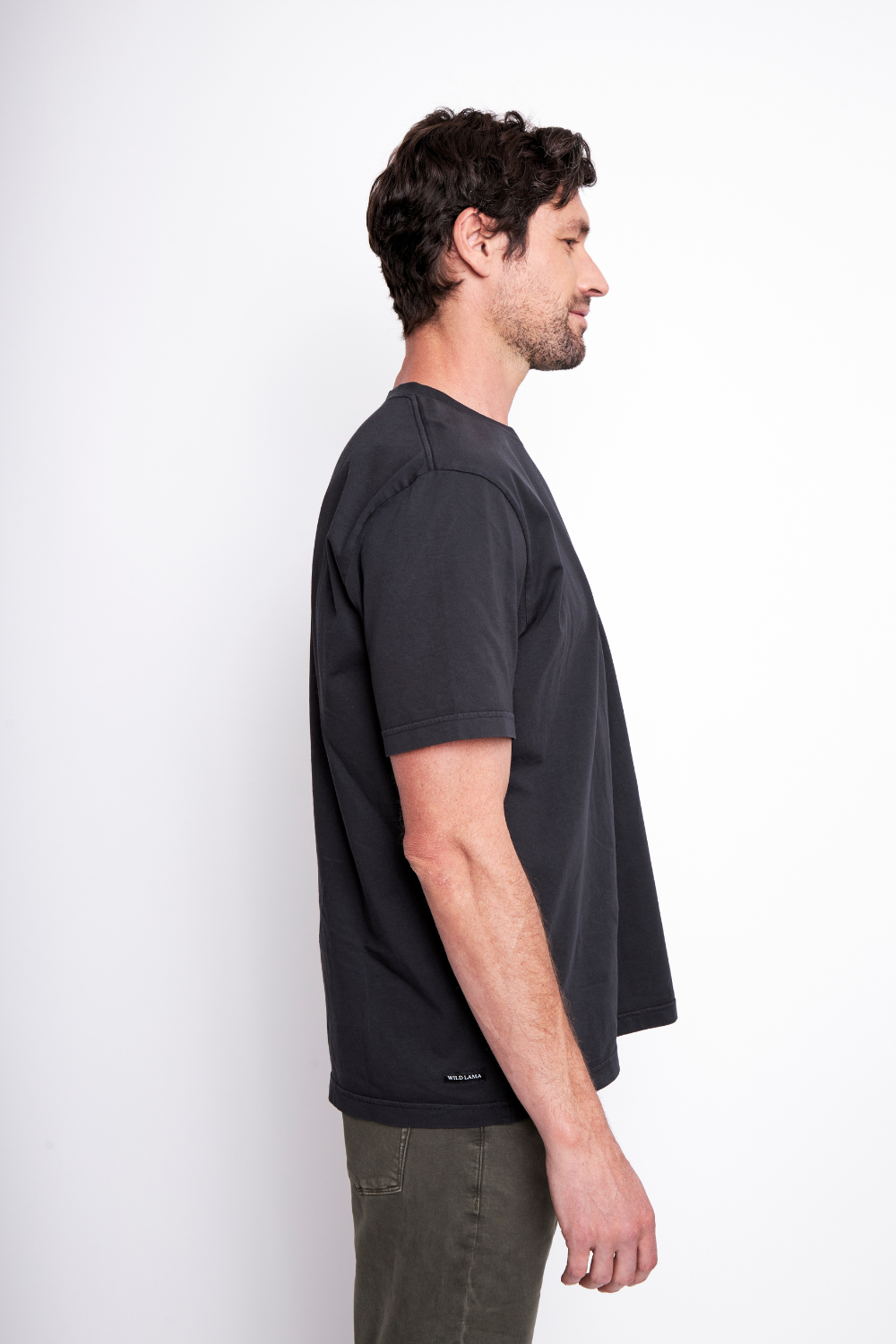 Polera Bat Orgánica Negra Hombre