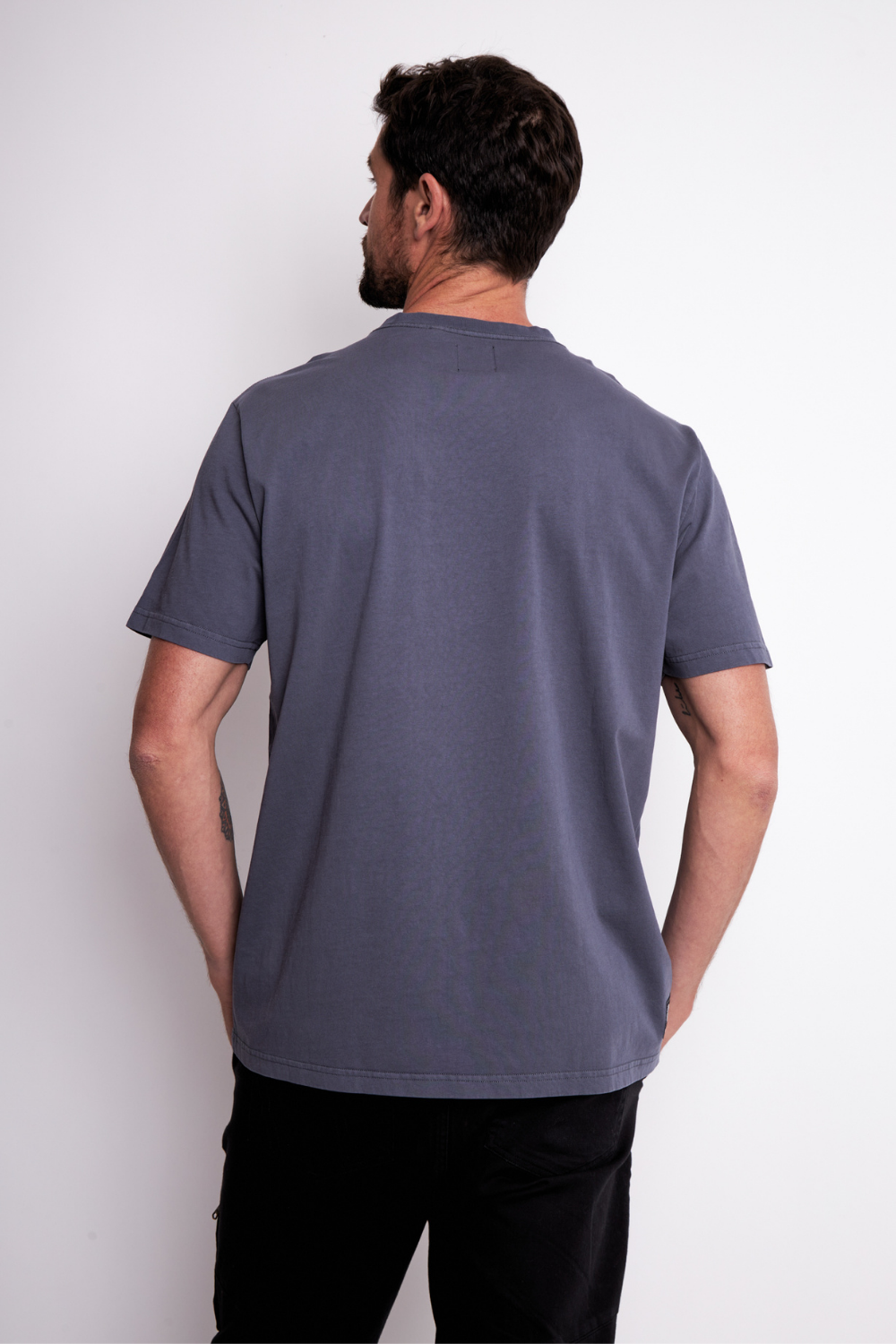 Polera Bat Parche Orgánica Azul Puma Hombre