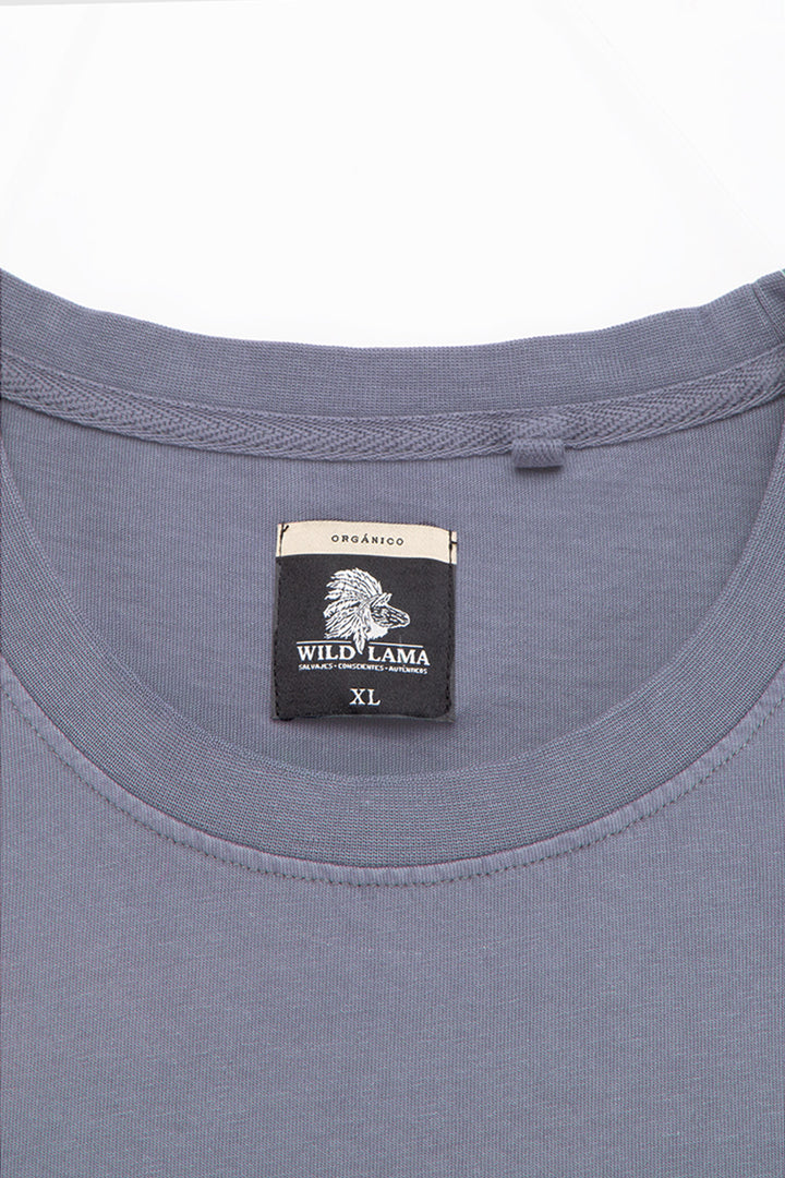 Polera Bat Parche Orgánica Azul Puma Hombre