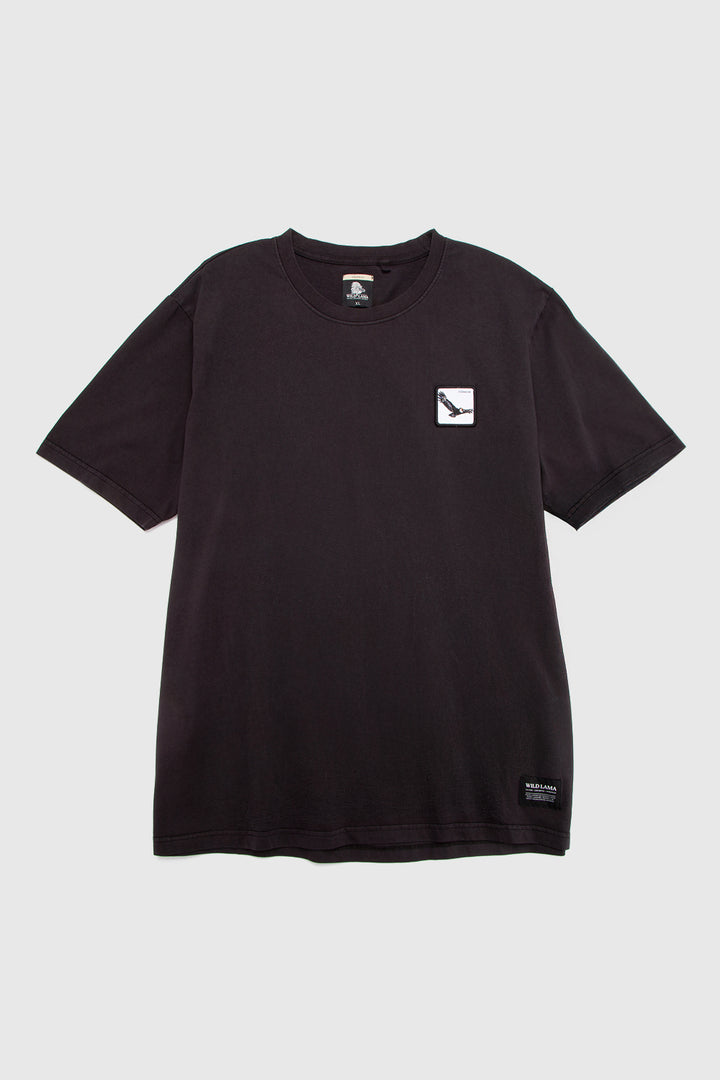 Polera Bat Parche Orgánica Negra Cóndor Hombre