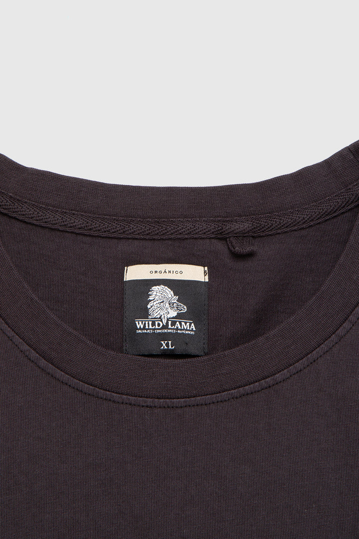 Polera Bat Parche Orgánica Negra Cóndor Hombre