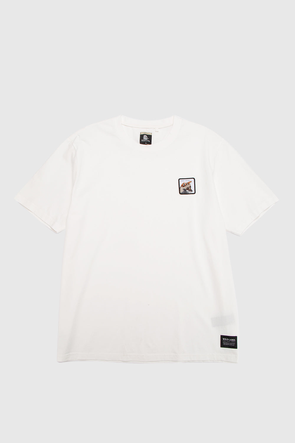 Polera Bat Parche Orgánica Zorro Blanco Hombre
