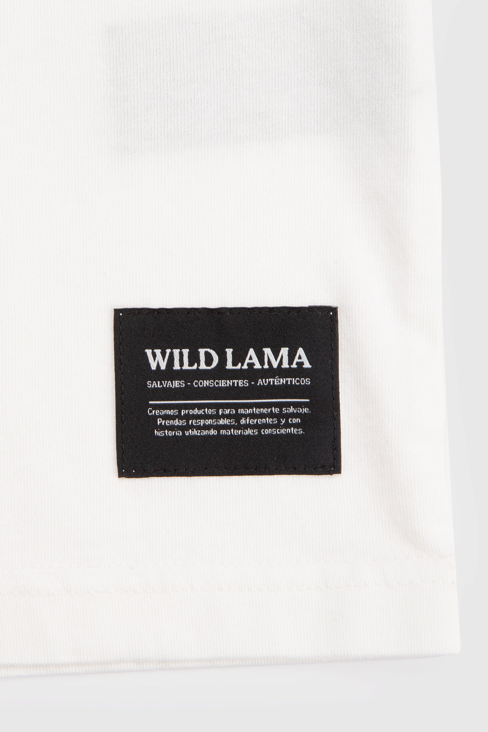 Polera Bat Parche Orgánica Zorro Blanco Hombre