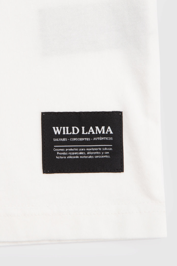Polera Bat Parche Orgánica Zorro Blanco Hombre