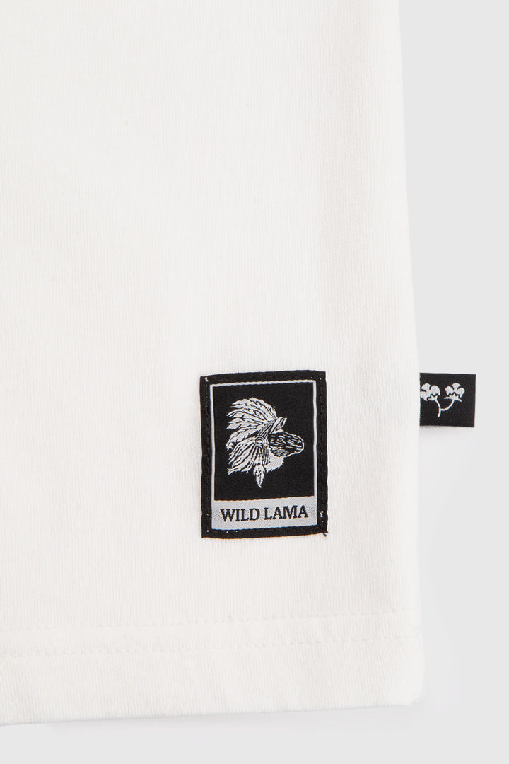 Polera Bat Parche Orgánica Zorro Blanco Hombre