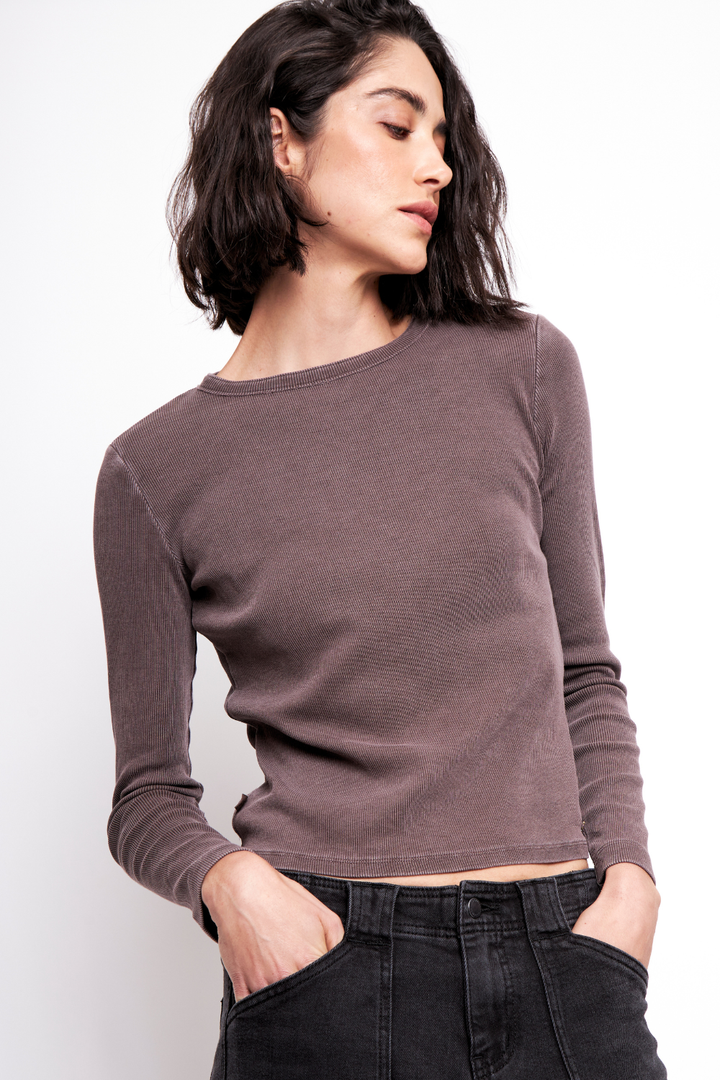 Polera Bimba Orgánica Morada Mujer