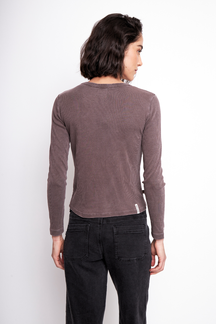 Polera Bimba Orgánica Morada Mujer