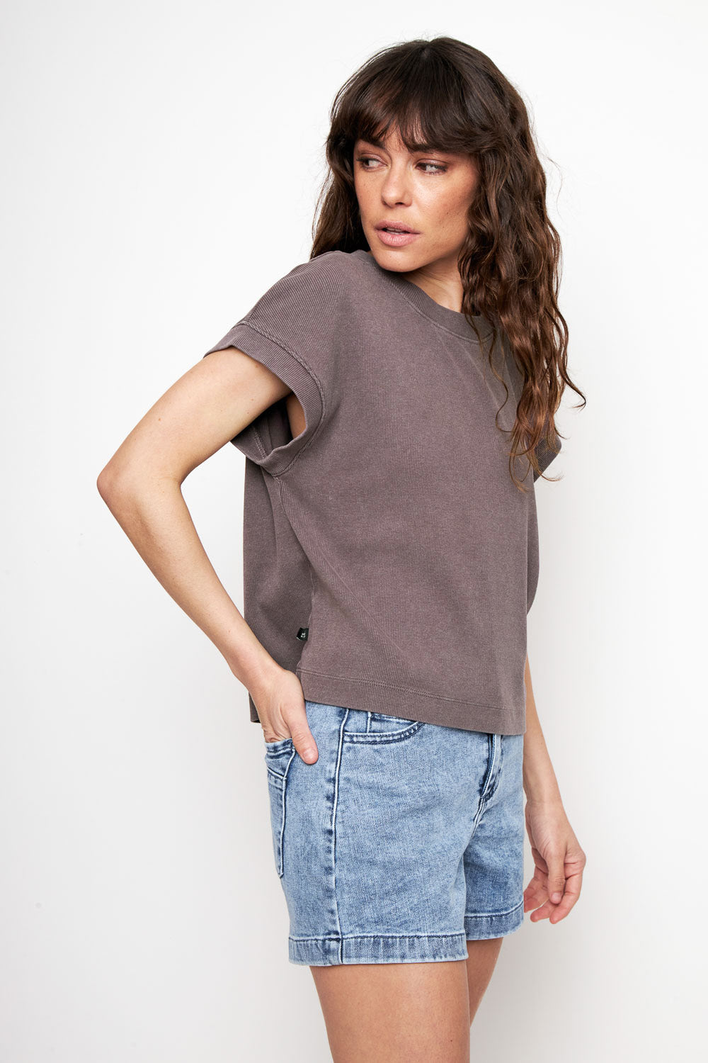 Polera Elis Orgánica Morada Mujer