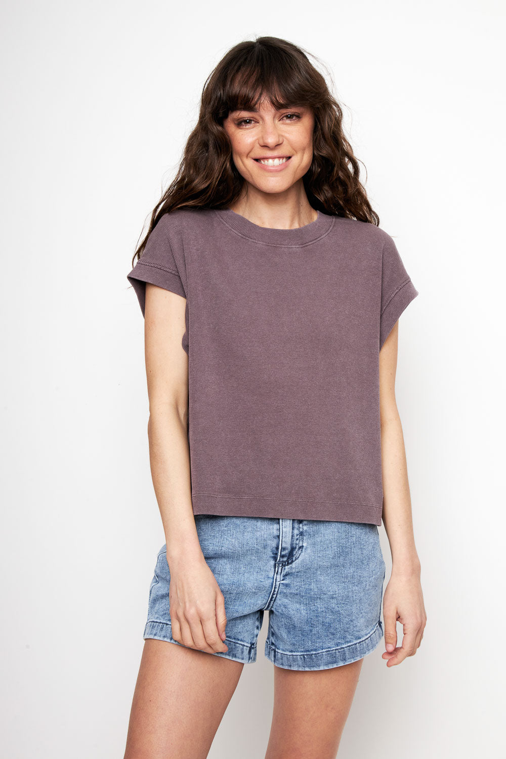 Polera Elis Orgánica Morada Mujer