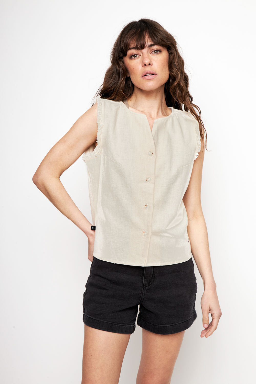 Polera Elo Orgánica Beige Mujer