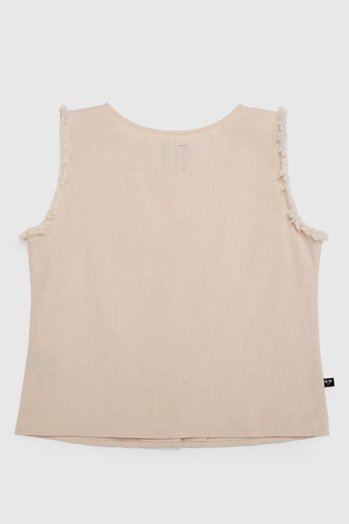 Polera Elo Orgánica Beige Mujer