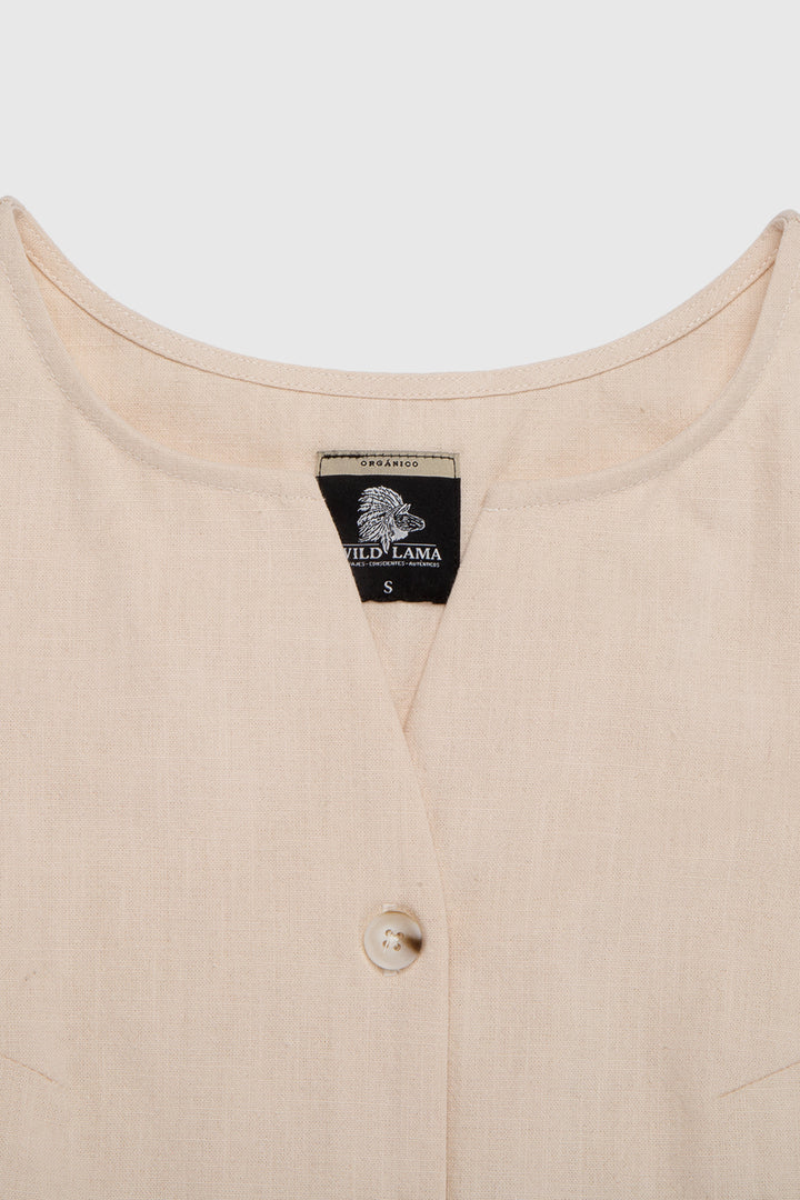 Polera Elo Orgánica Beige Mujer