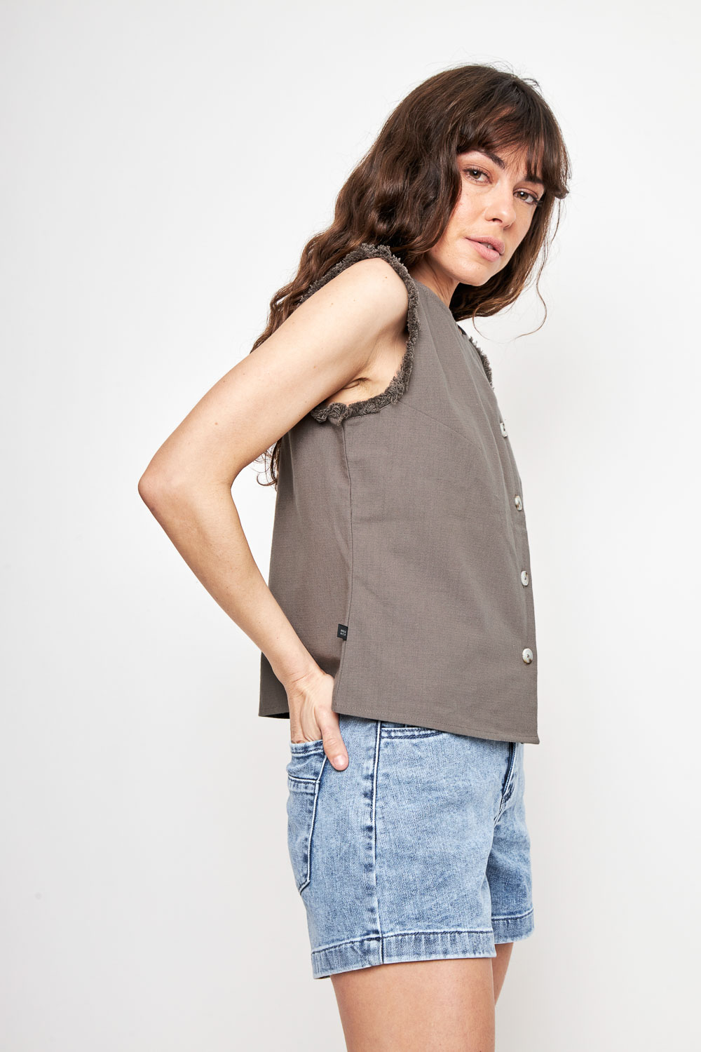 Polera Elo Orgánica Café Mujer