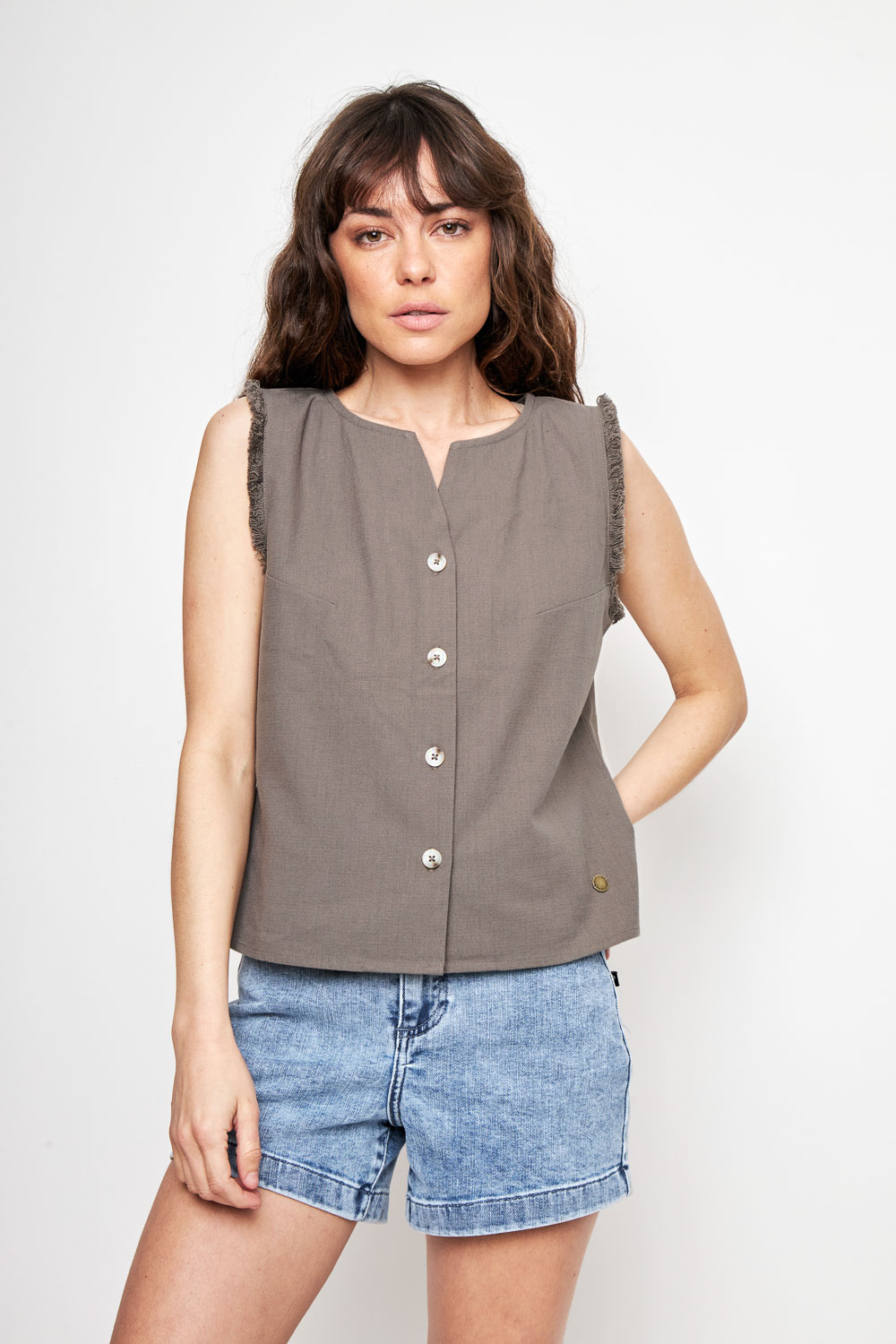 Polera Elo Orgánica Café Mujer