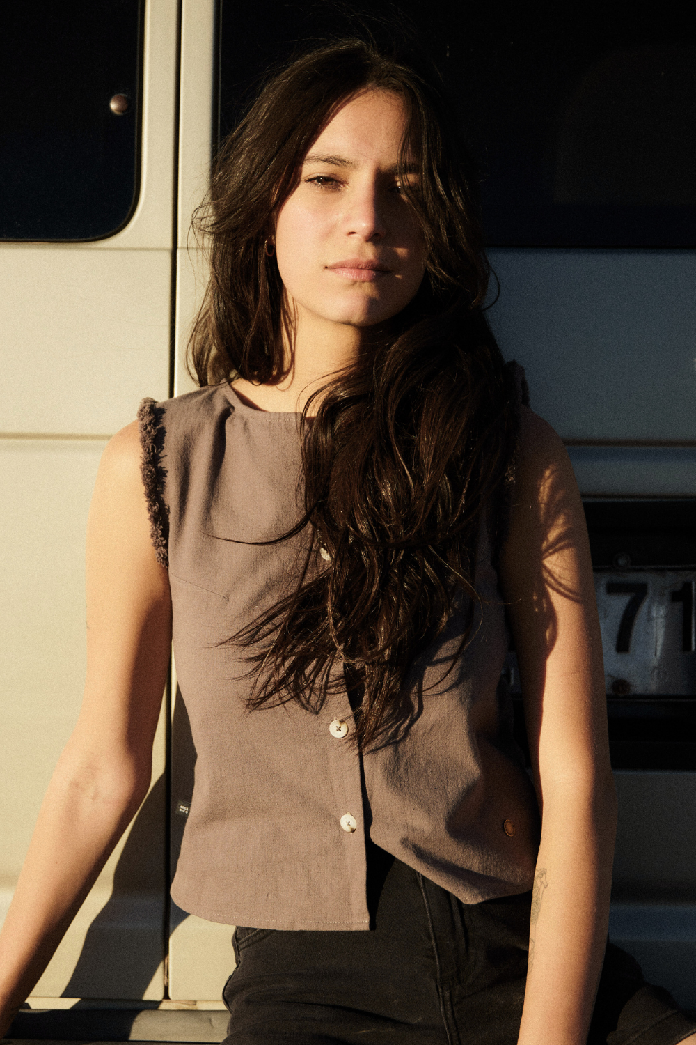 Polera Elo Orgánica Café Mujer