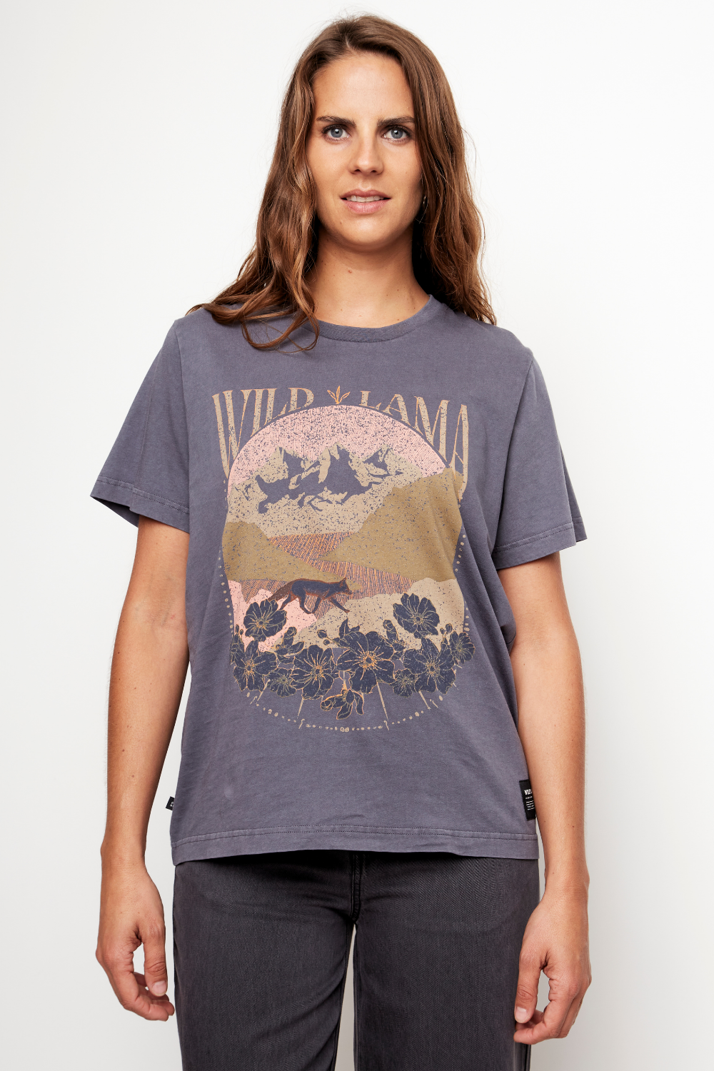 Polera Genovesa Orgánica Azul Parque Mujer
