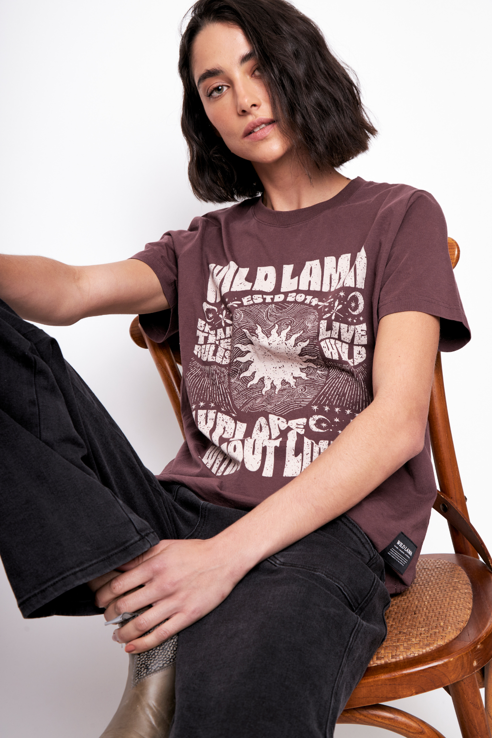 Polera Genovesa Orgánica Burdeo Mujer