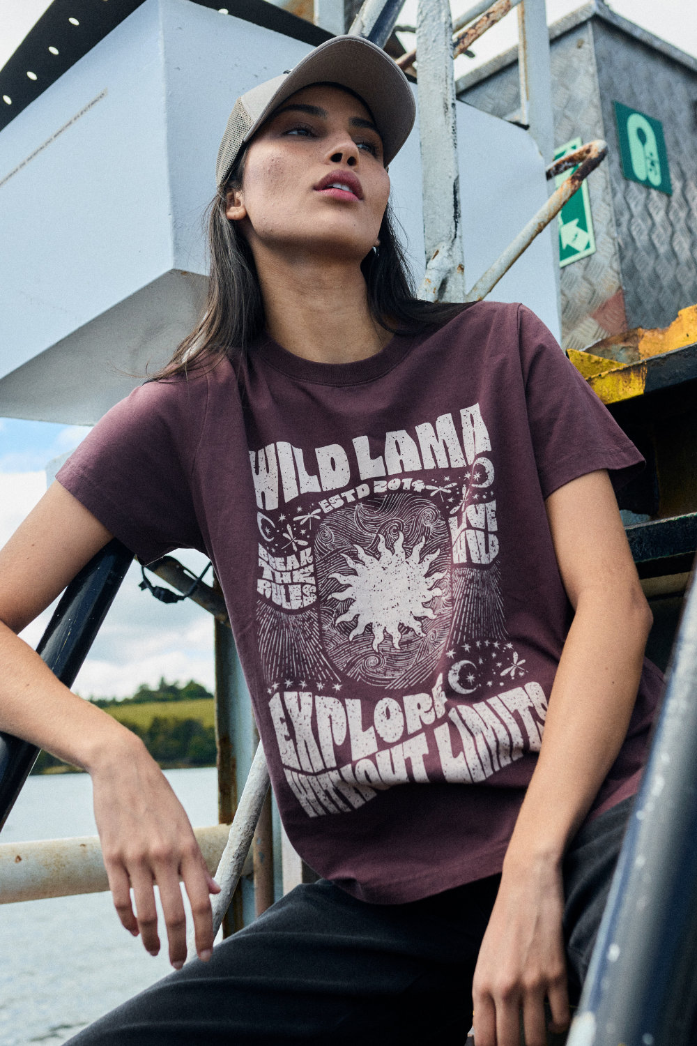 Polera Genovesa Orgánica Burdeo Mujer