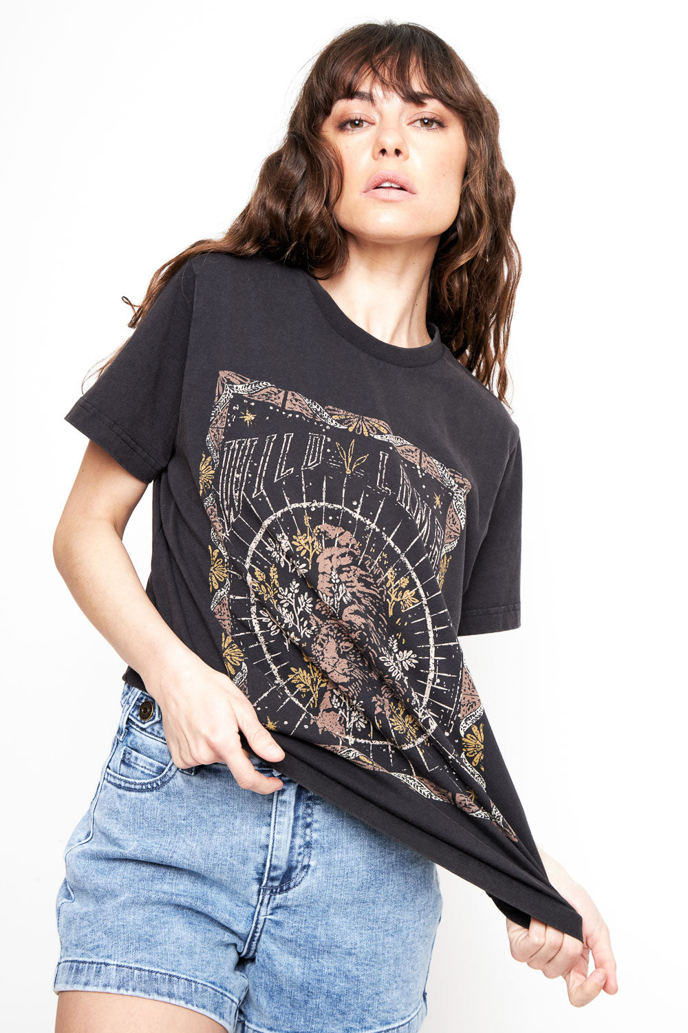 Polera Genovesa Orgánica Negra Mujer