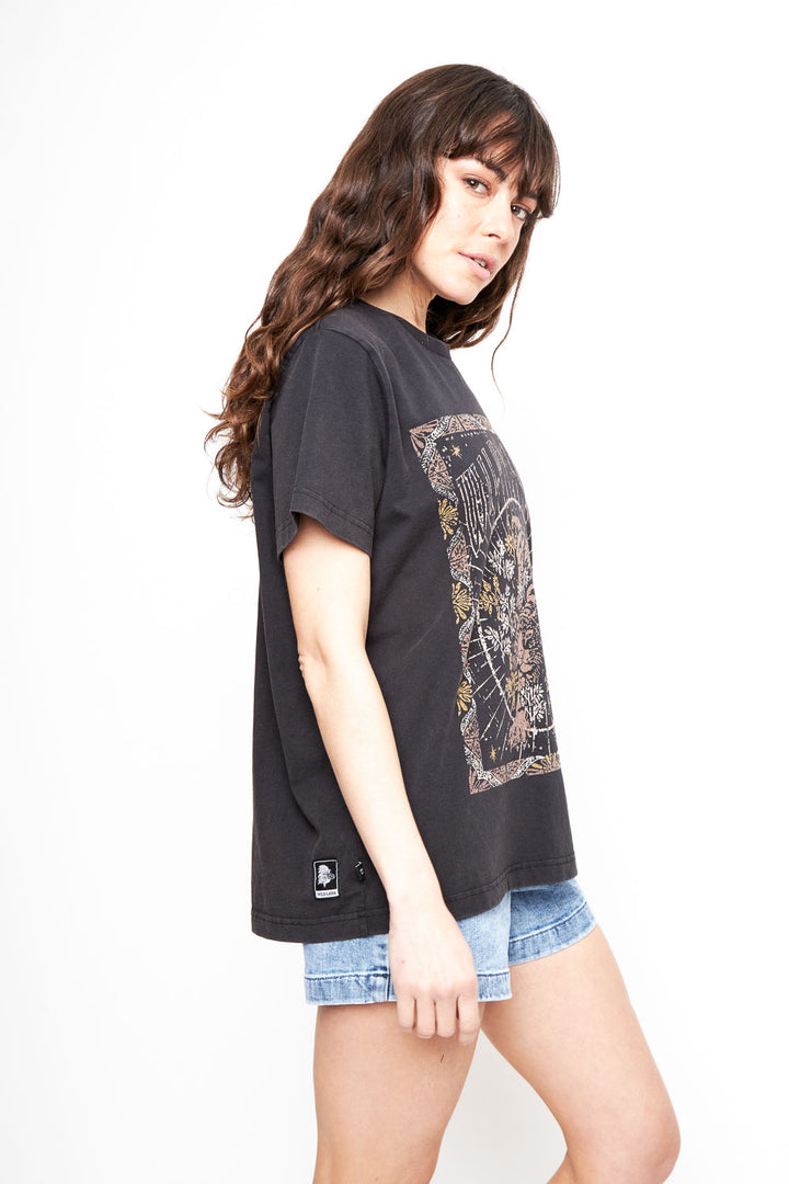 Polera Genovesa Orgánica Negra Mujer