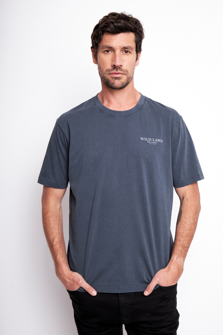 Polera Karu Orgánica Gris Azulado Hombre