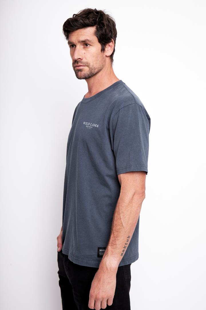 Polera Karu Orgánica Gris Azulado Hombre