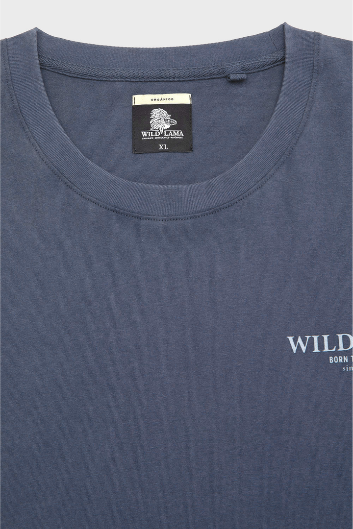 Polera Karu Orgánica Gris Azulado Hombre