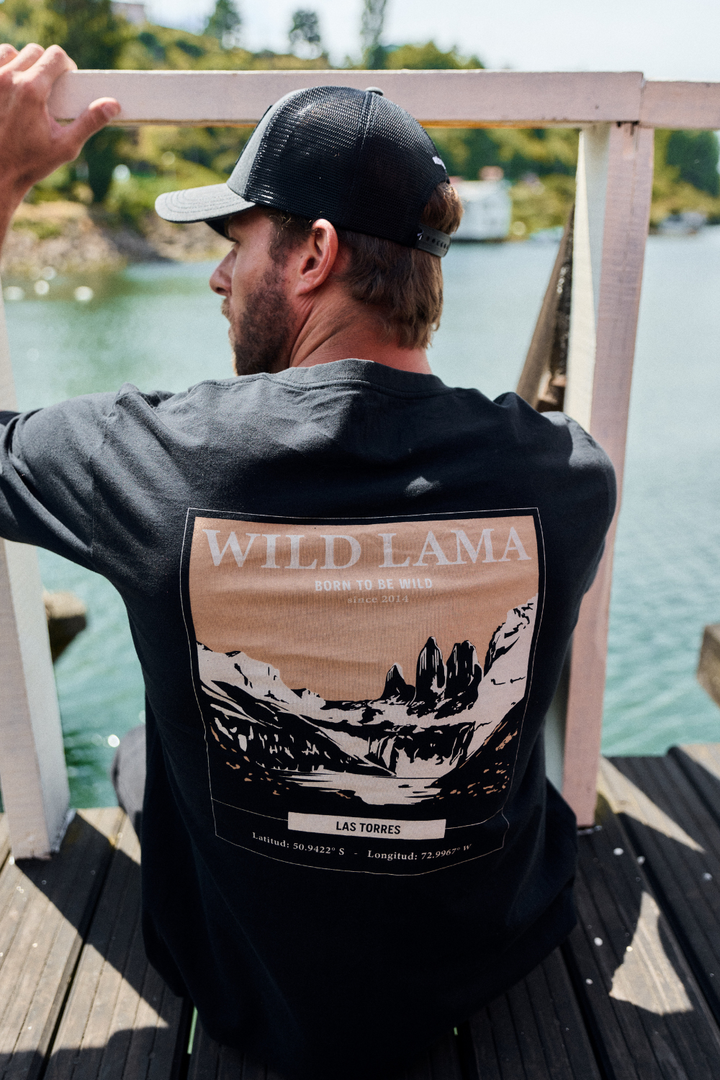 Polera Karu Orgánica Negra Hombre