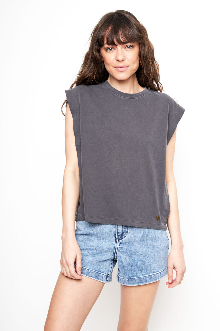 Polera Lilia Orgánica Gris Mujer