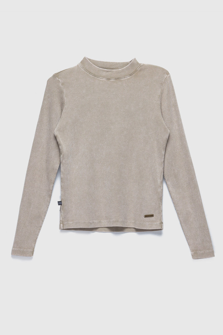 Polera Malmo Orgánica Beige Mujer