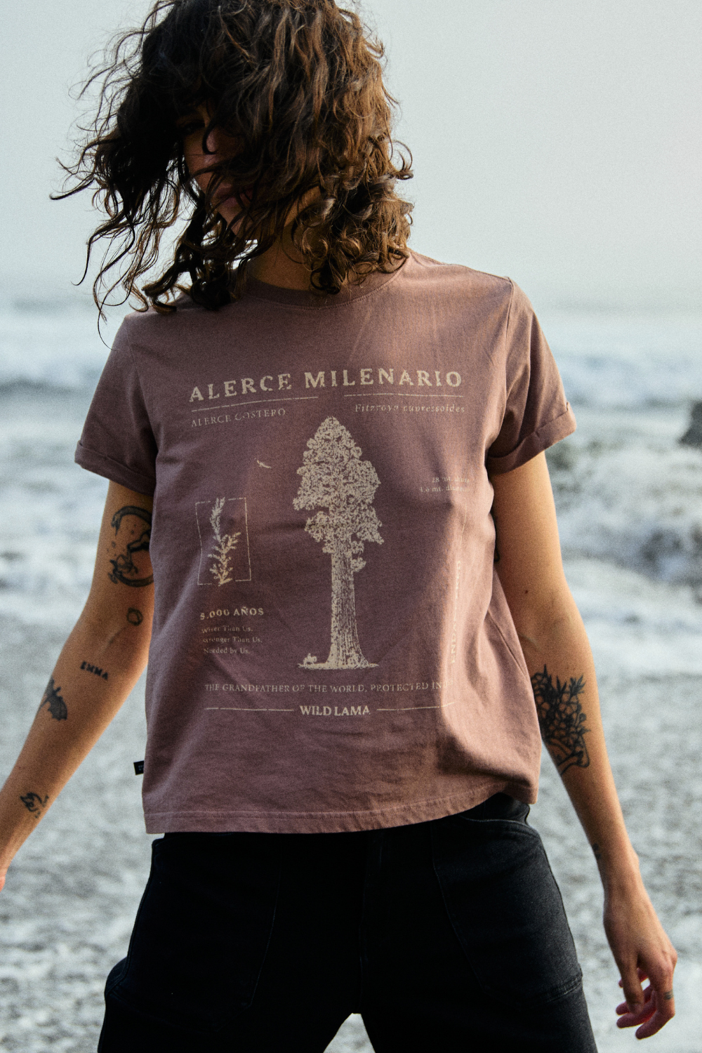 Polera Mira Orgánica Rosada Mujer