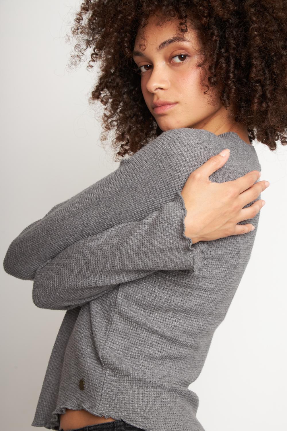 Polera Mora Gris Mujer