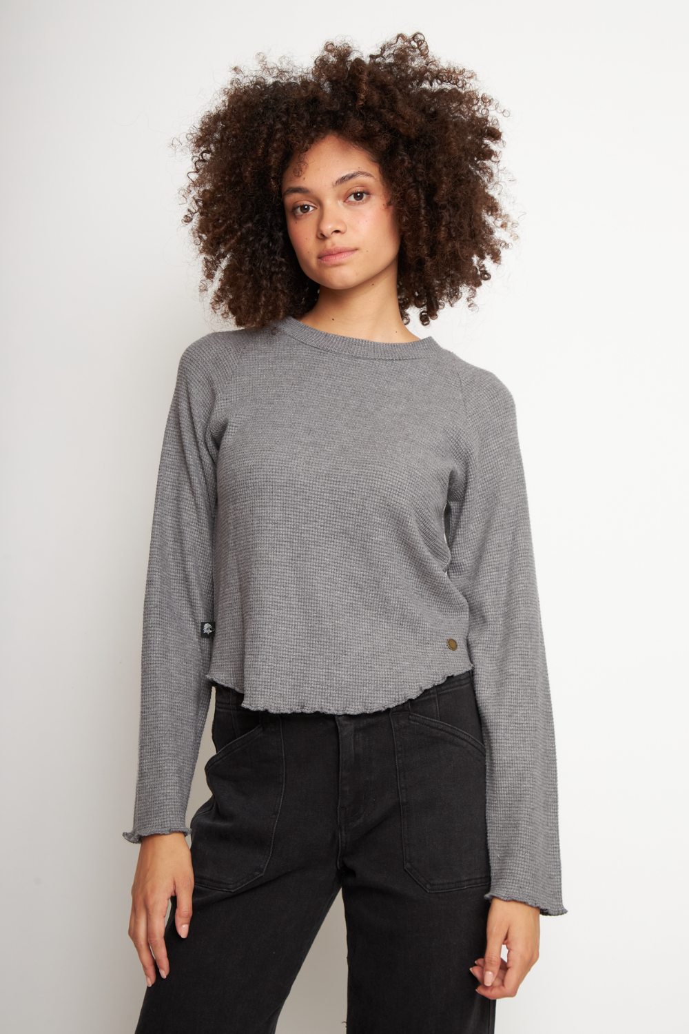 Polera Mora Gris Mujer