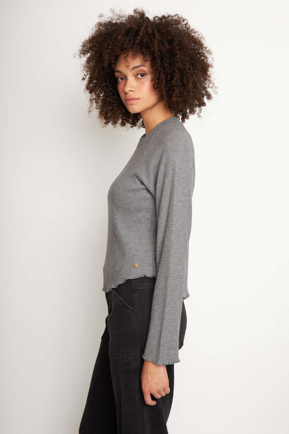 Polera Mora Gris Mujer