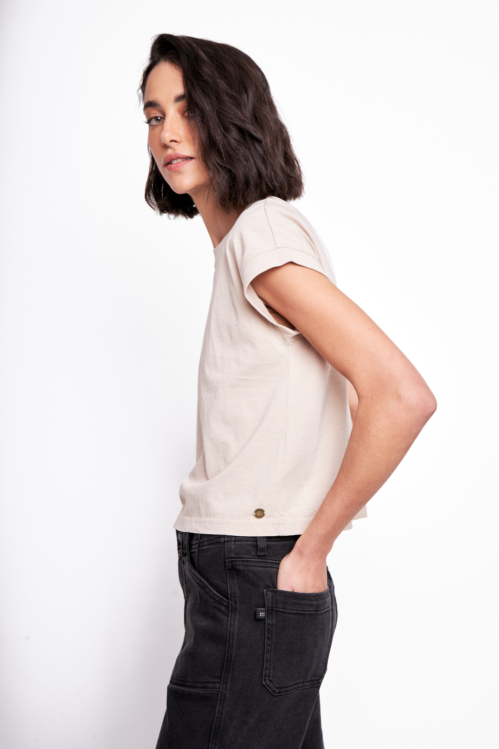 Polera Nina Orgánica Beige Mujer