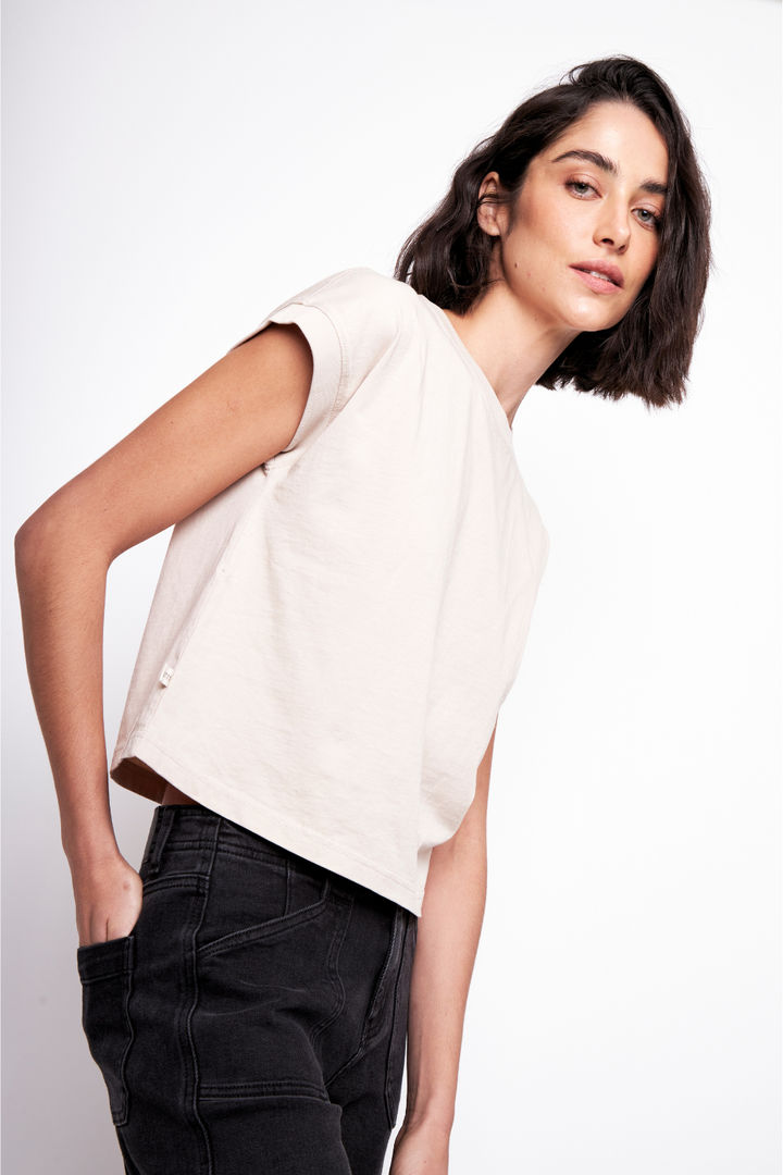 Polera Nina Orgánica Beige Mujer