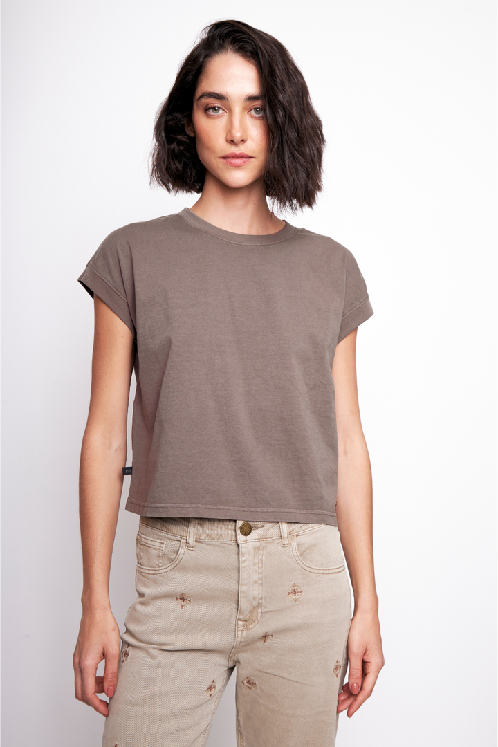 Polera Nina Orgánica Café Mujer