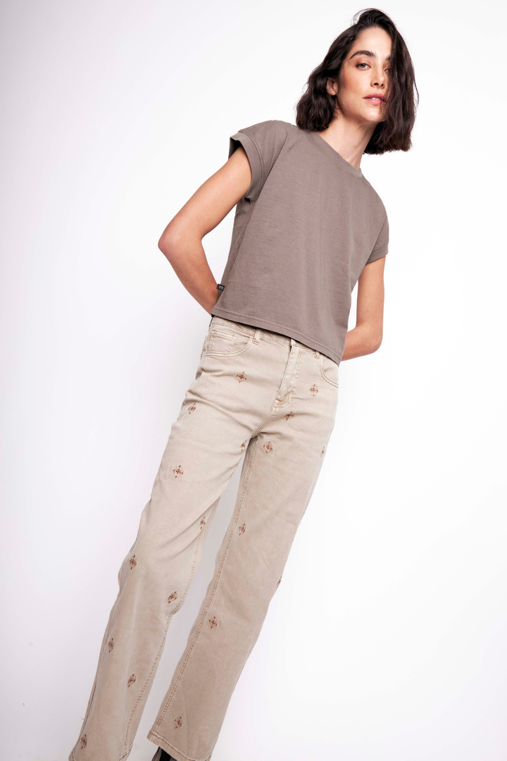 Polera Nina Orgánica Café Mujer