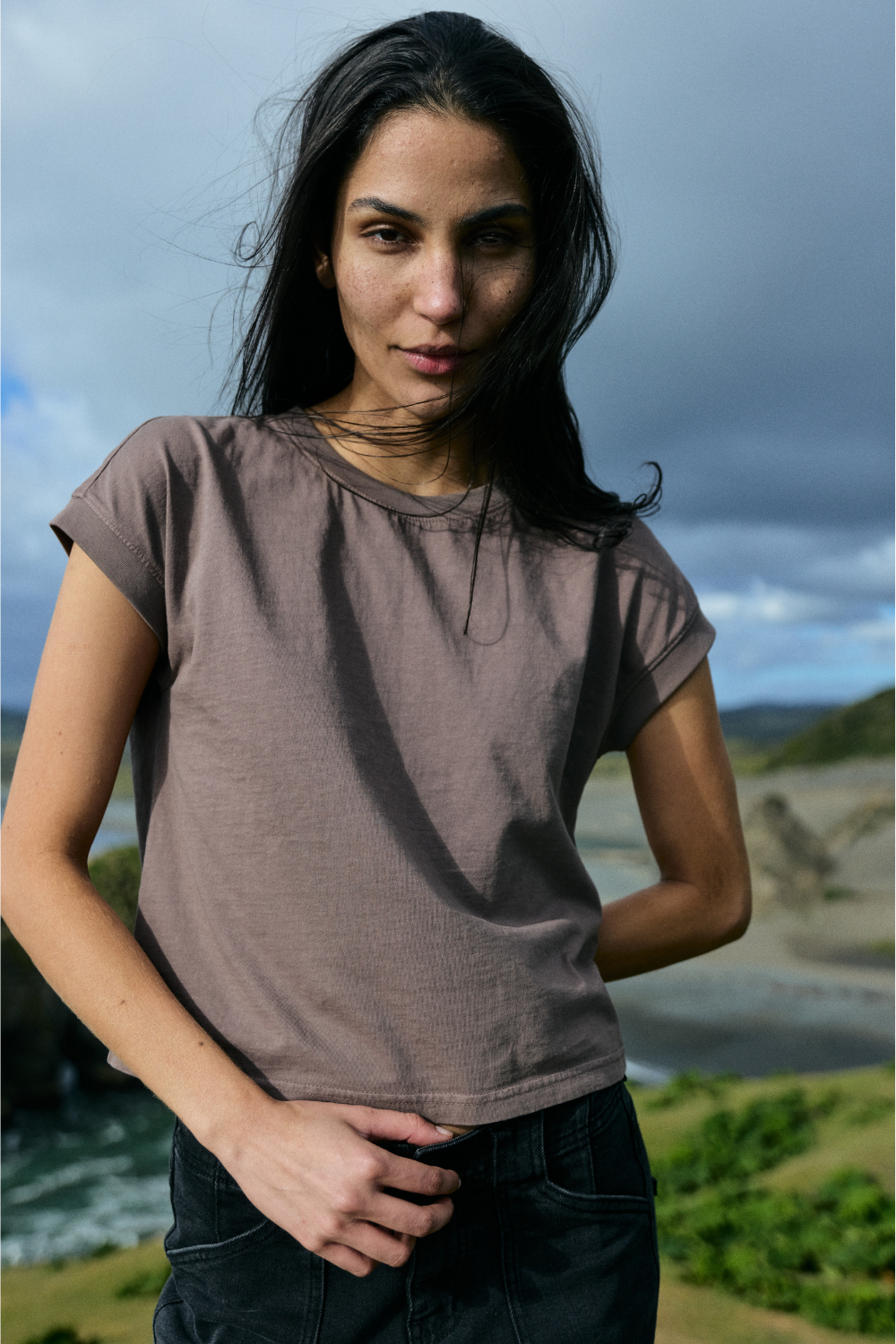 Polera Nina Orgánica Café Mujer