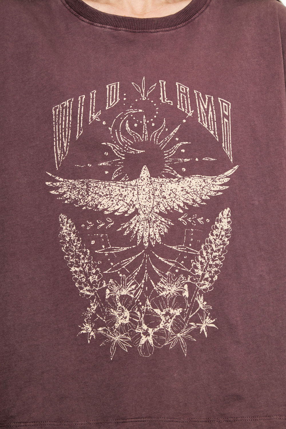 Polera Nirva Orgánica Burdeo Mujer